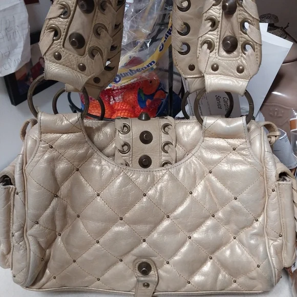 Vintage Betsey Johnson Quilted Satchel Bag **price firm** - Picture 2 of 5